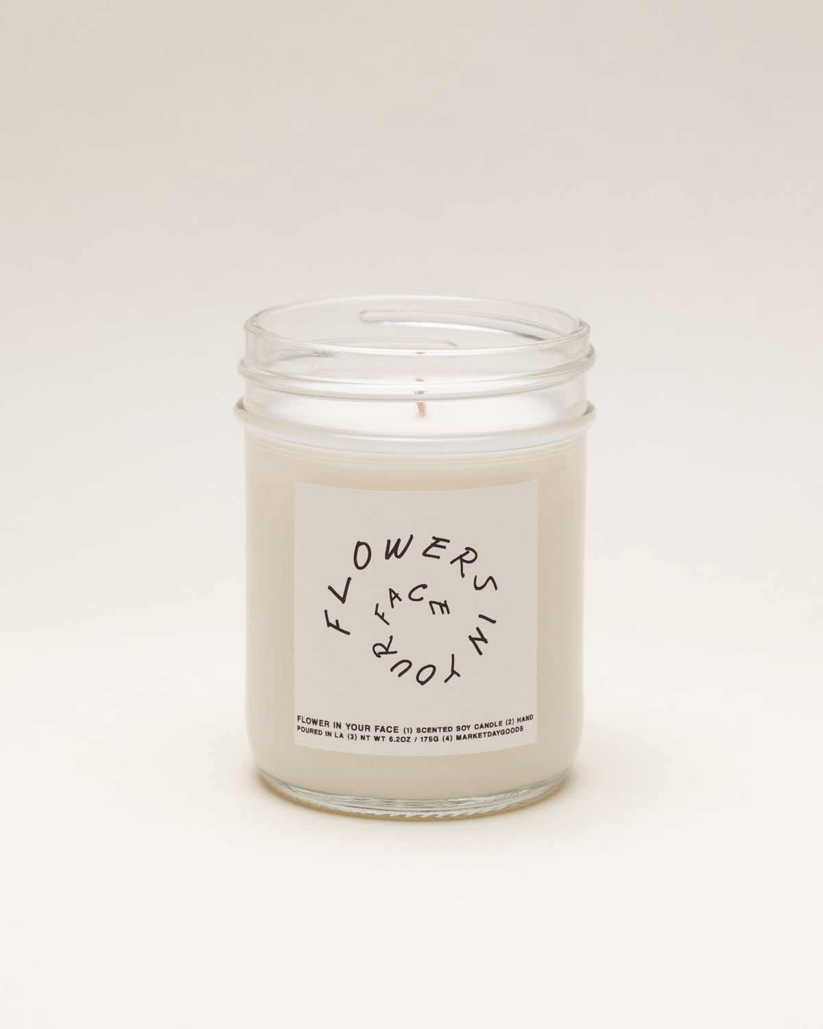 flowers in your face hand-poured soy candle by marketdaygoods