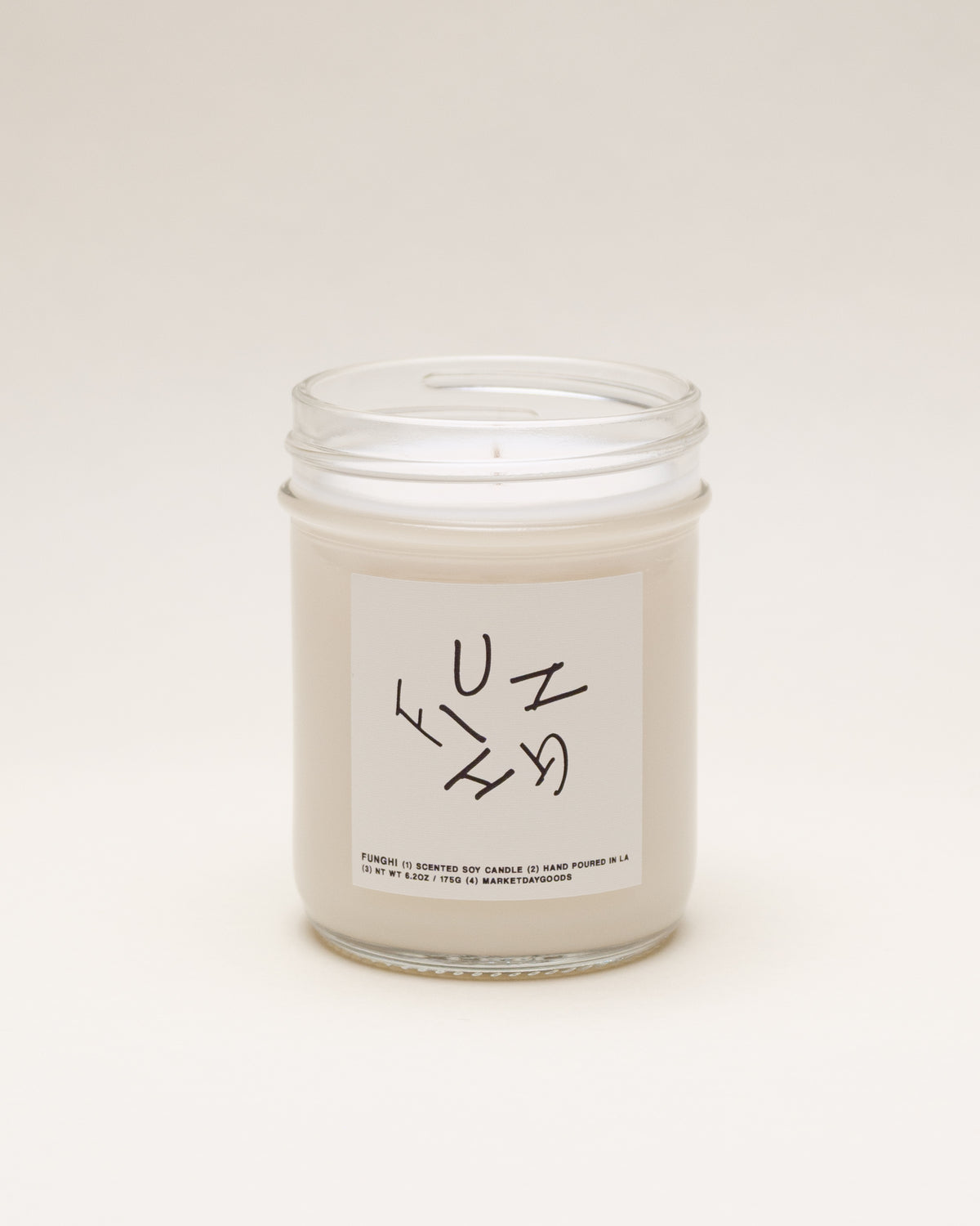 funghi hand-poured soy candle by marketdaygoods
