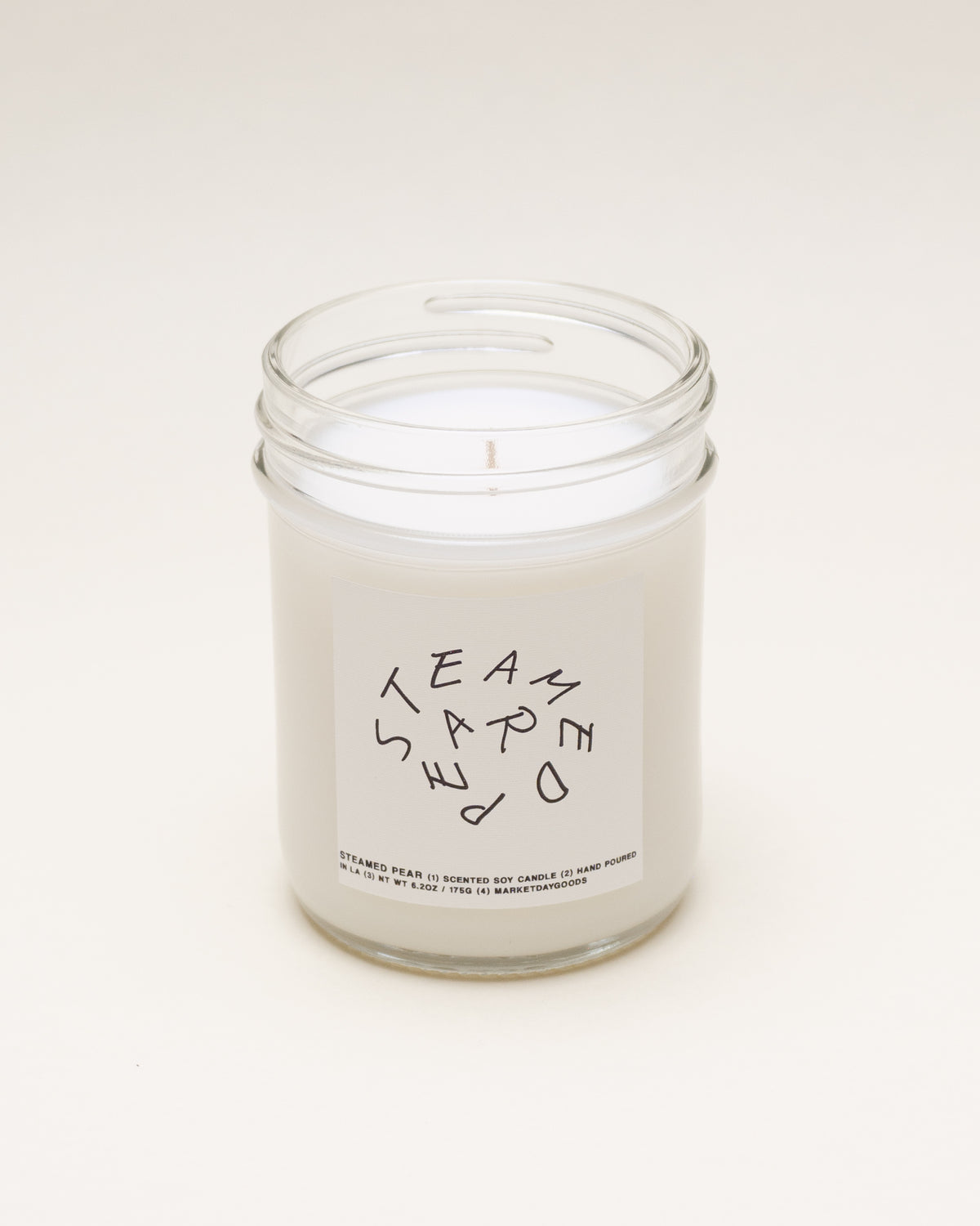 steamed pear small-batch soy candle, hand-poured in los angeles