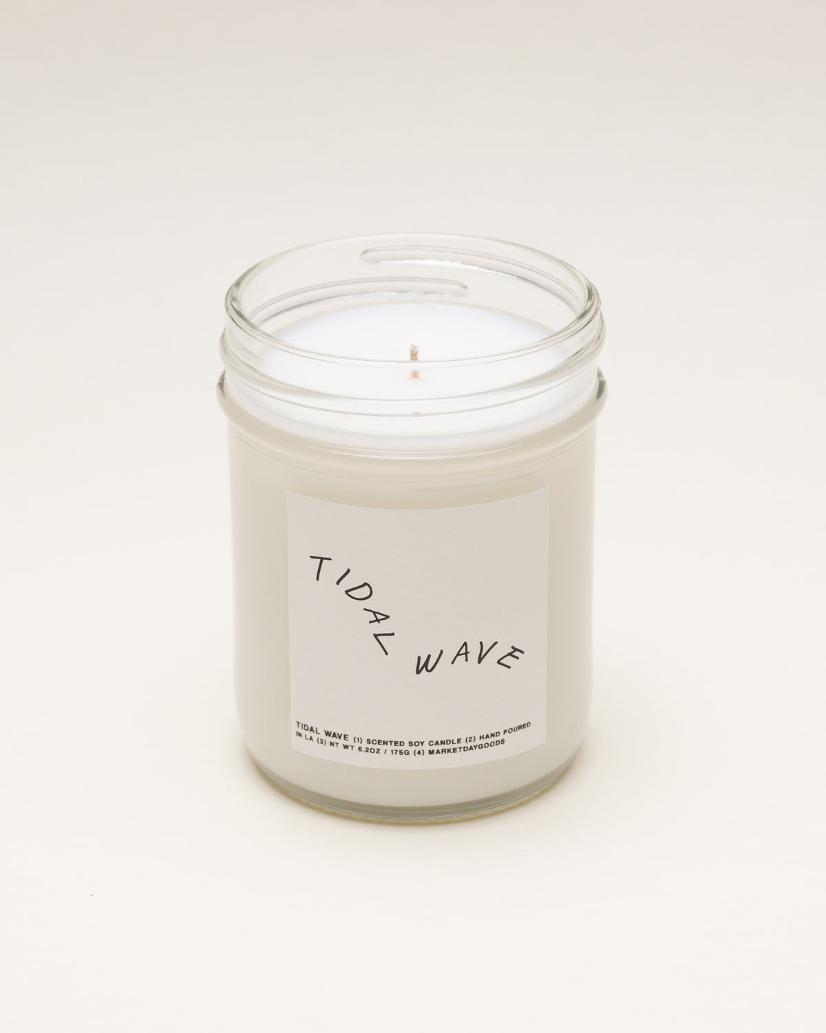 tidal wave small-batch soy candle, hand-poured in los angeles